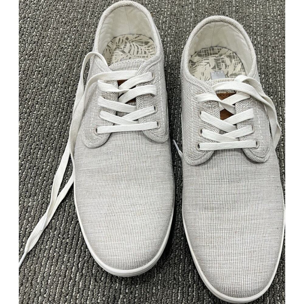 Steve Madden Men's Gray Canvas Lace-Up Low Top Sneakers US 10